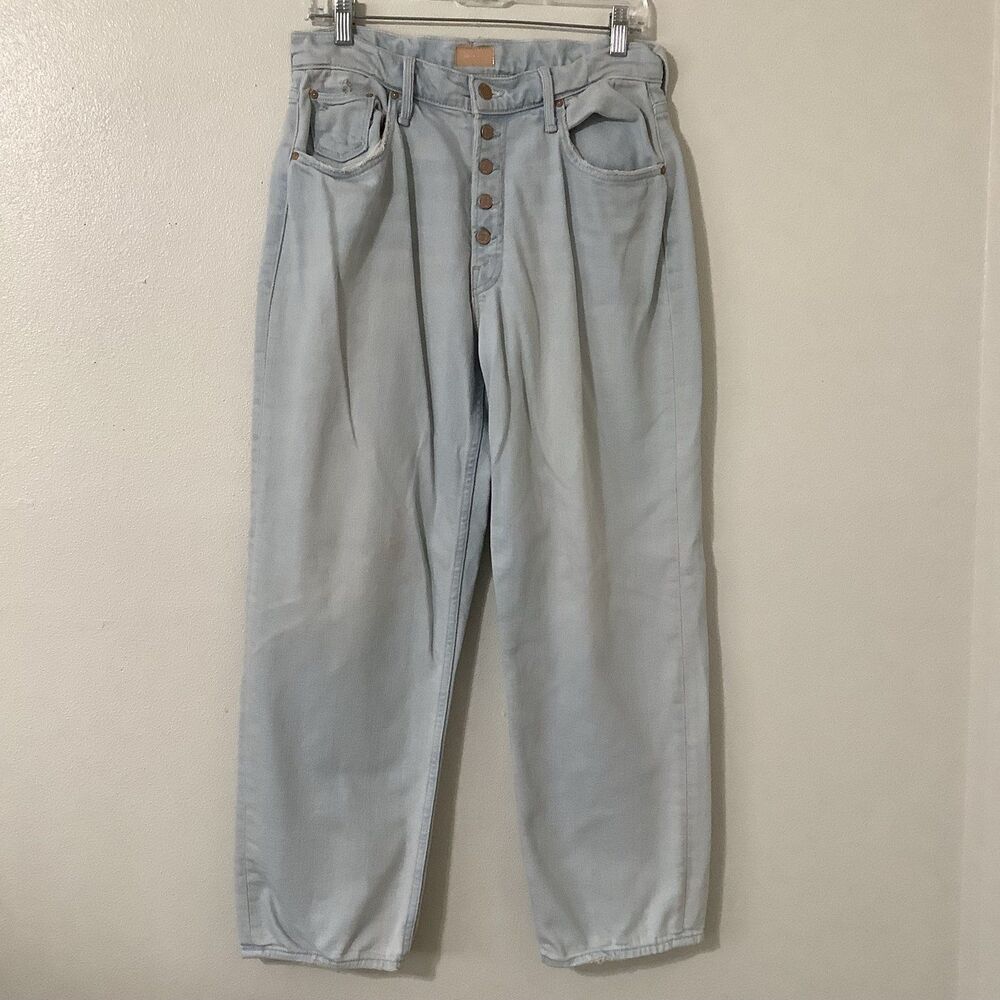 MOTHER The Pixie Tomcat Ankle Jeans Size 29 Pina Colada Mom Jeans Retro Casual‎